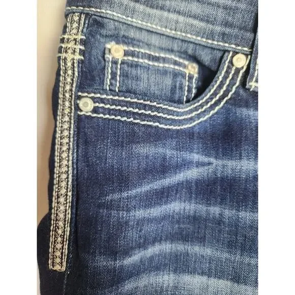 BKE Stella Bootcut Jeans Women's 29×31.5 factory distressing preppy rodeo - Picture 2 of 11